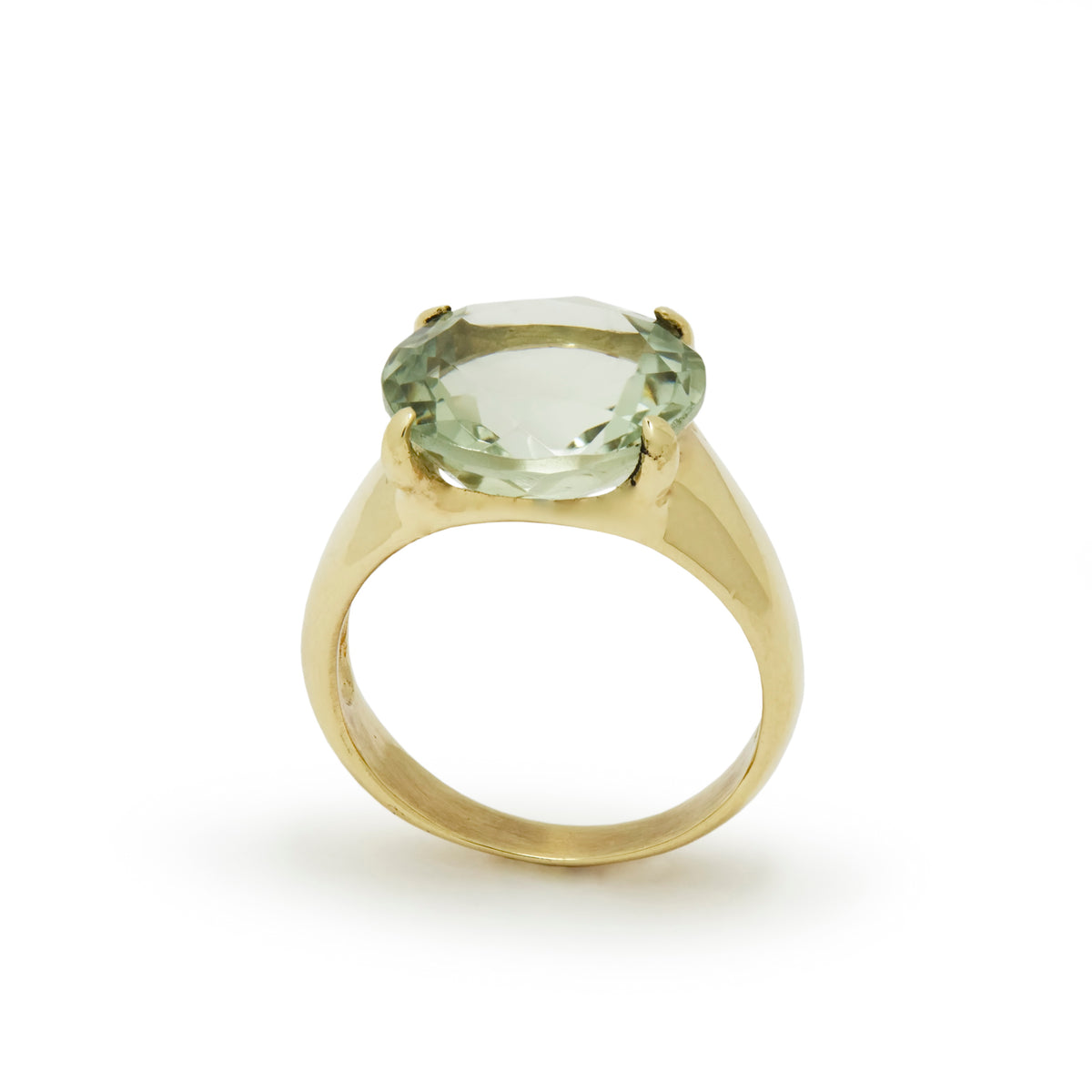 RG1782-2 Gold Estate Ring with Green Amethyst