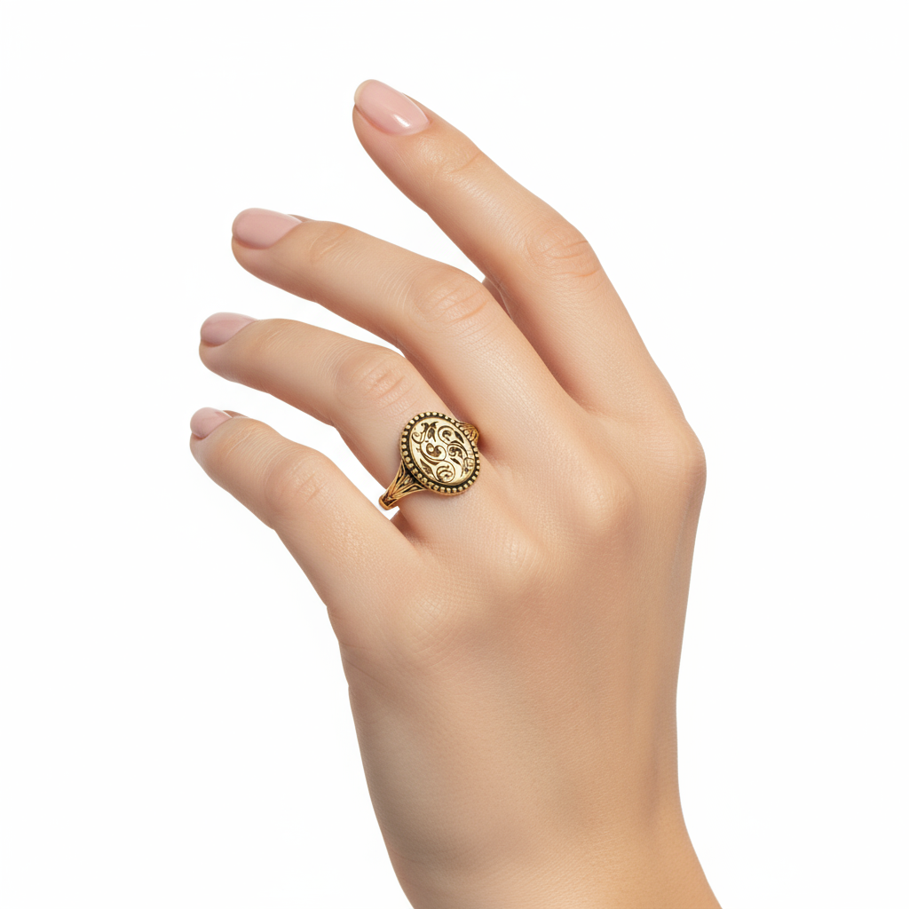 RG1931 Vintage-Inspired Ornate Gold Ring