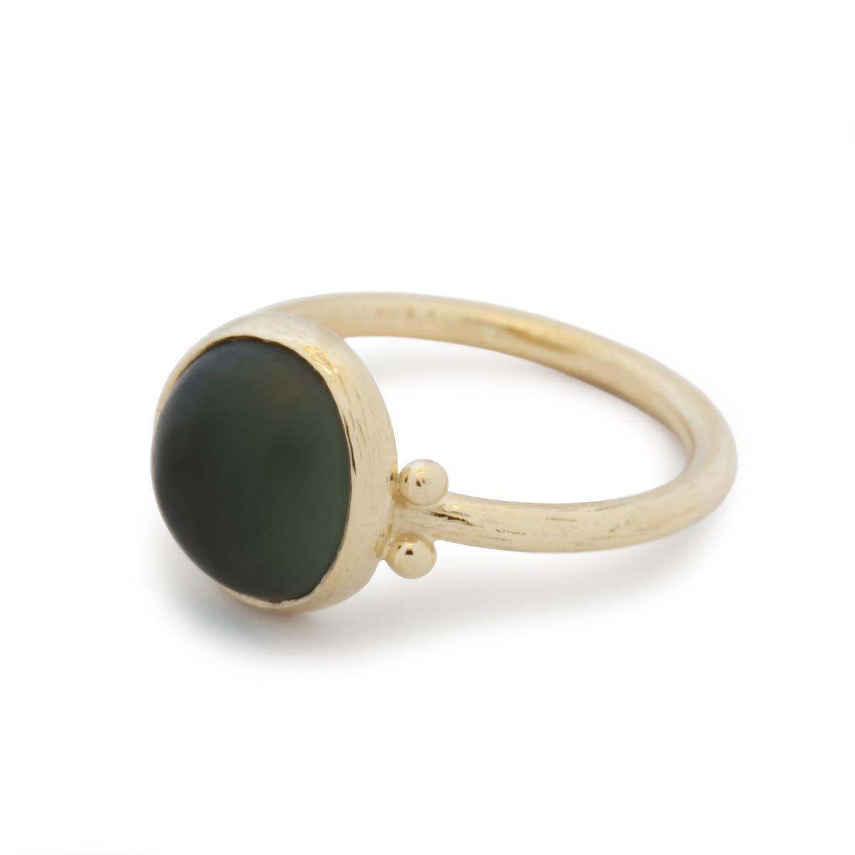 RG1769 Gold ring with Green Quartz