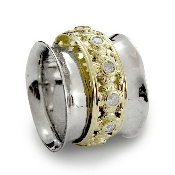 RG1149XZ Gold and Diamonds spinner ring