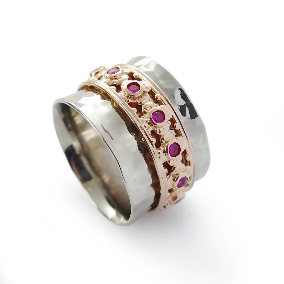 RG1149XZ-1 Gold and Ruby spinner ring