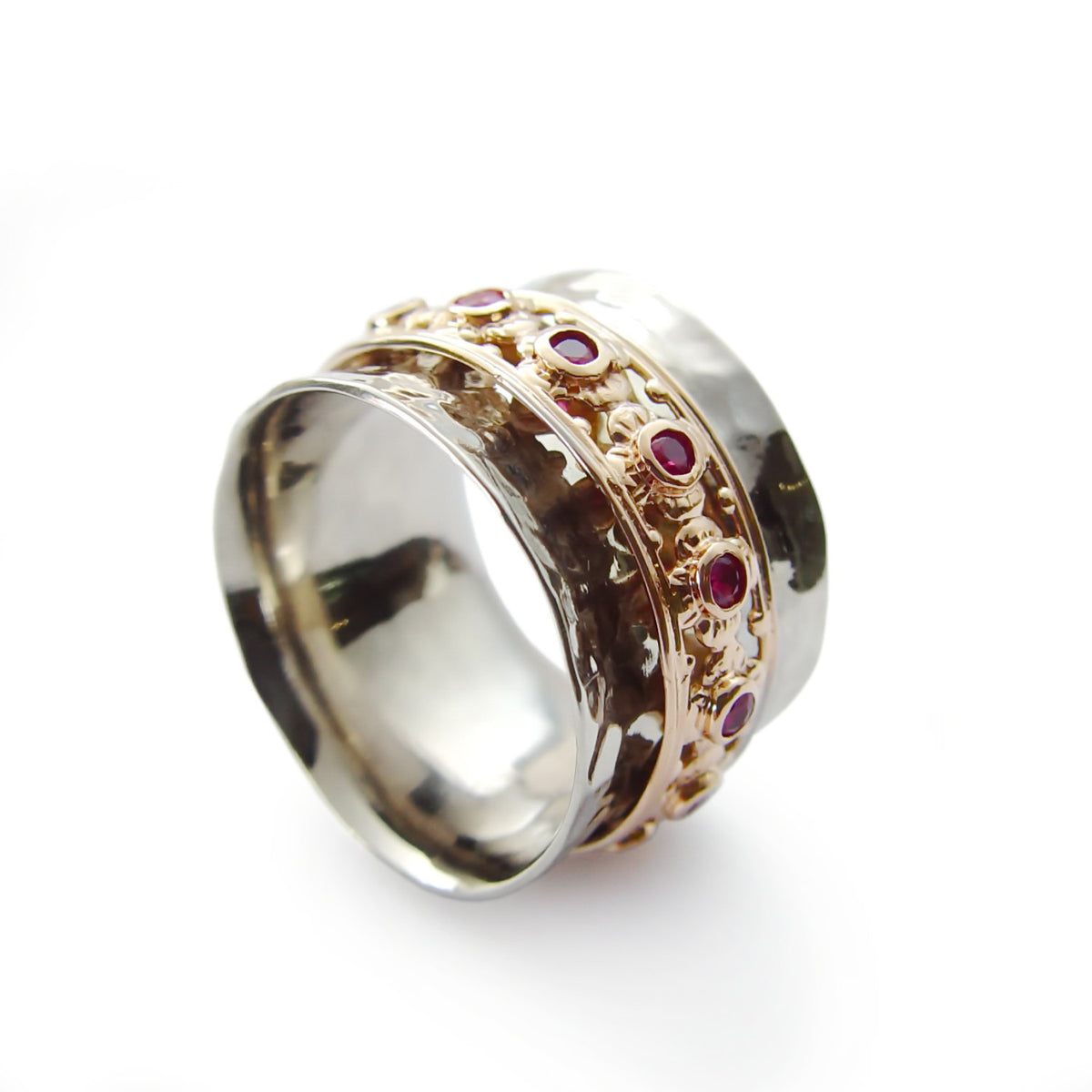 RG1149XZ-1 Gold and Ruby spinner ring