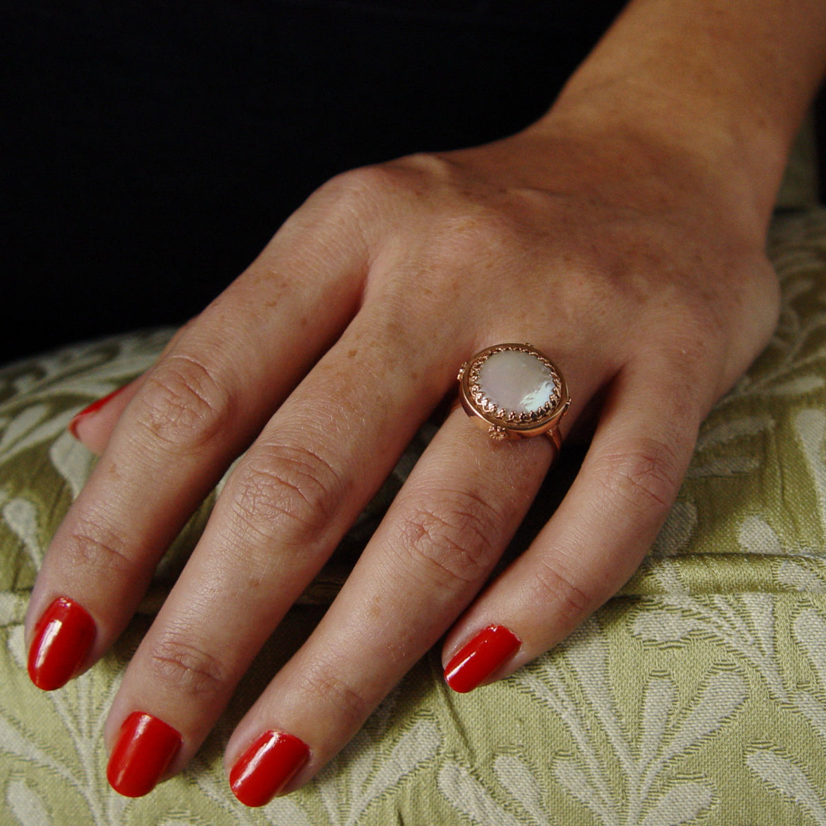 RG1247-2 Victorian crown Turquoise ring