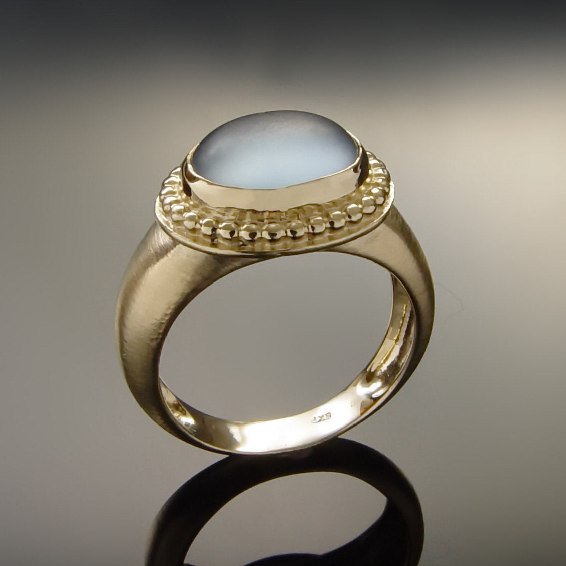 RG1795 Chunky Blue Quartz 14K Gold ring
