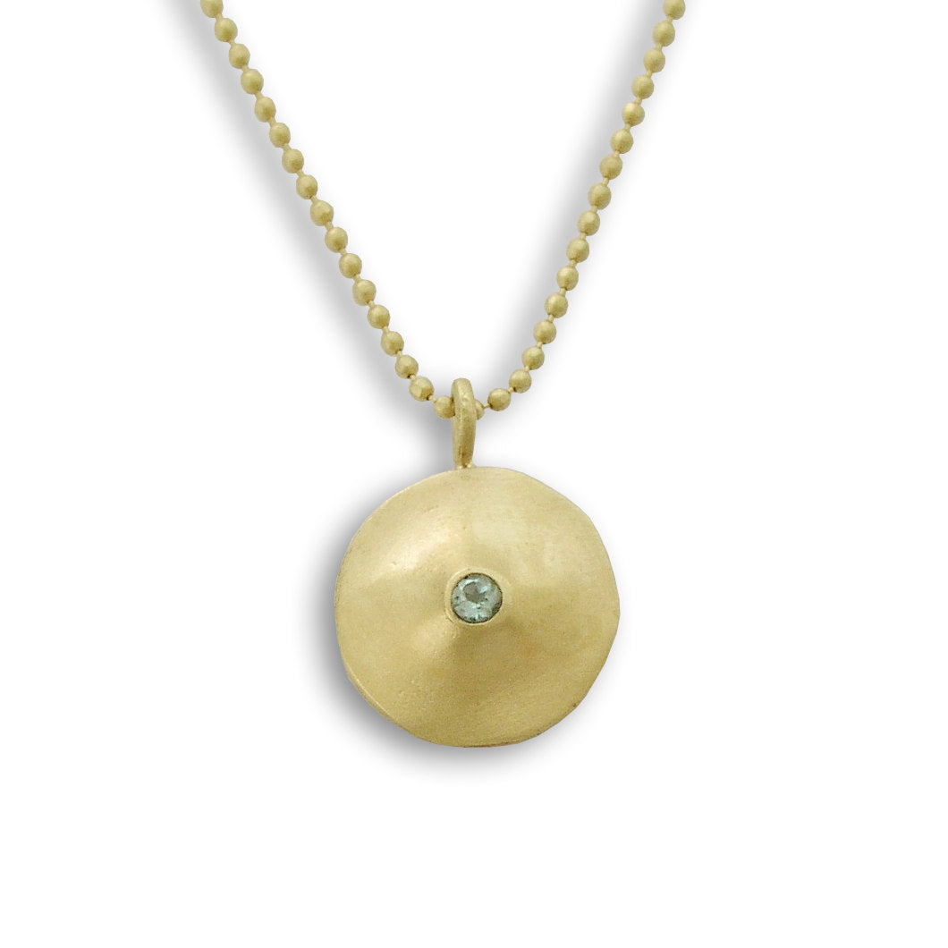 NG4742A Matte gold Topaz necklace