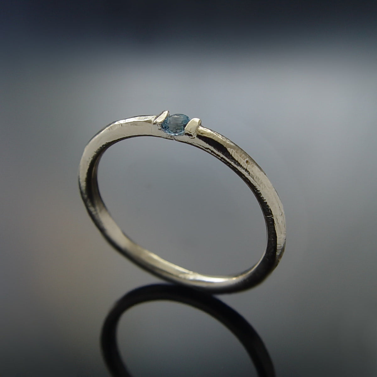 RG1809-1 Minimalist Topaz gold ring