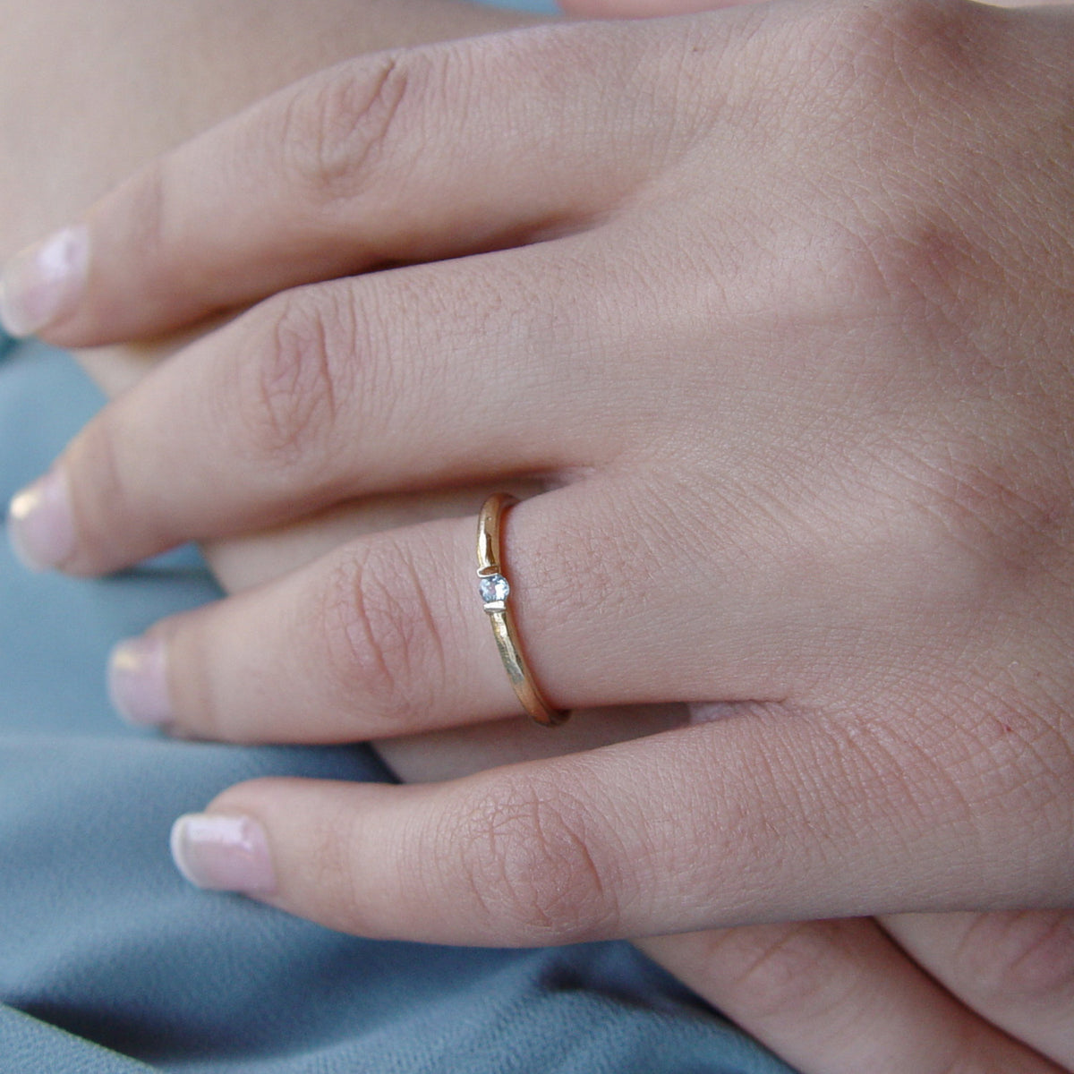 RG1809-1 Minimalist Topaz gold ring