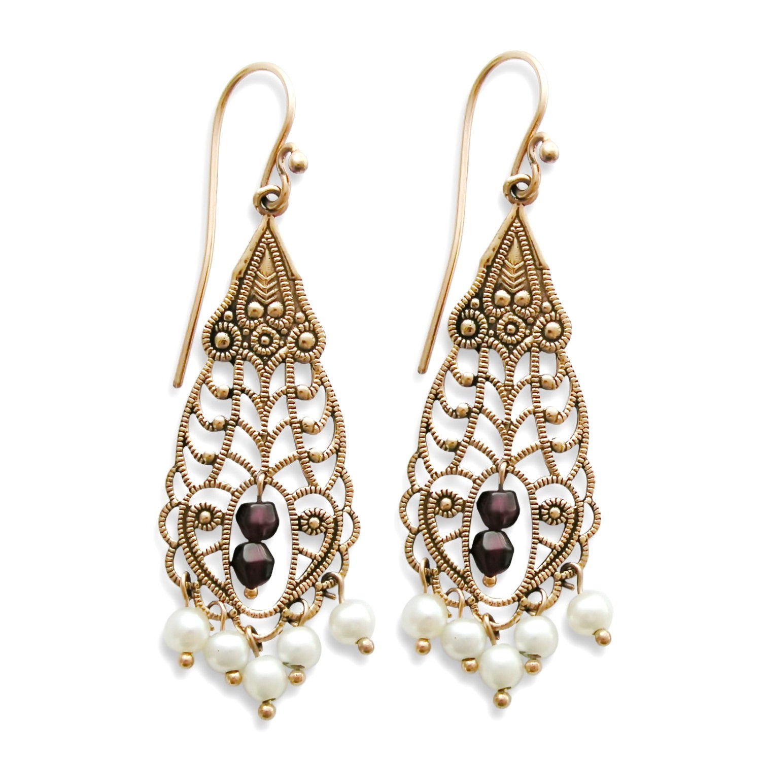 Gold Filigree Chandelier Earrings gold-filigree-chandelier-earrings