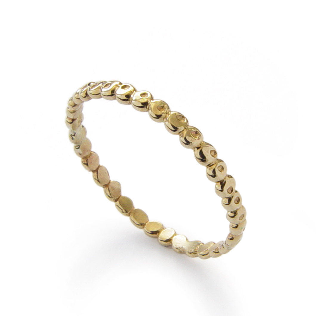 RG0911C Gold Dotted Stacking Ring