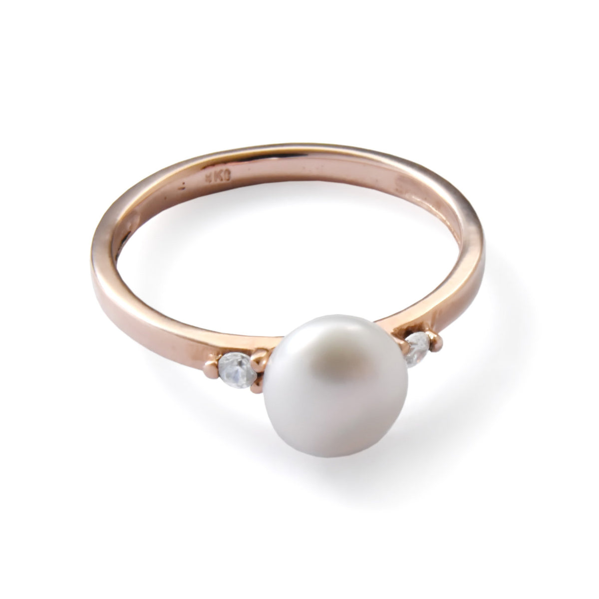 RG1815 Pearl and Diamonds engagement ring