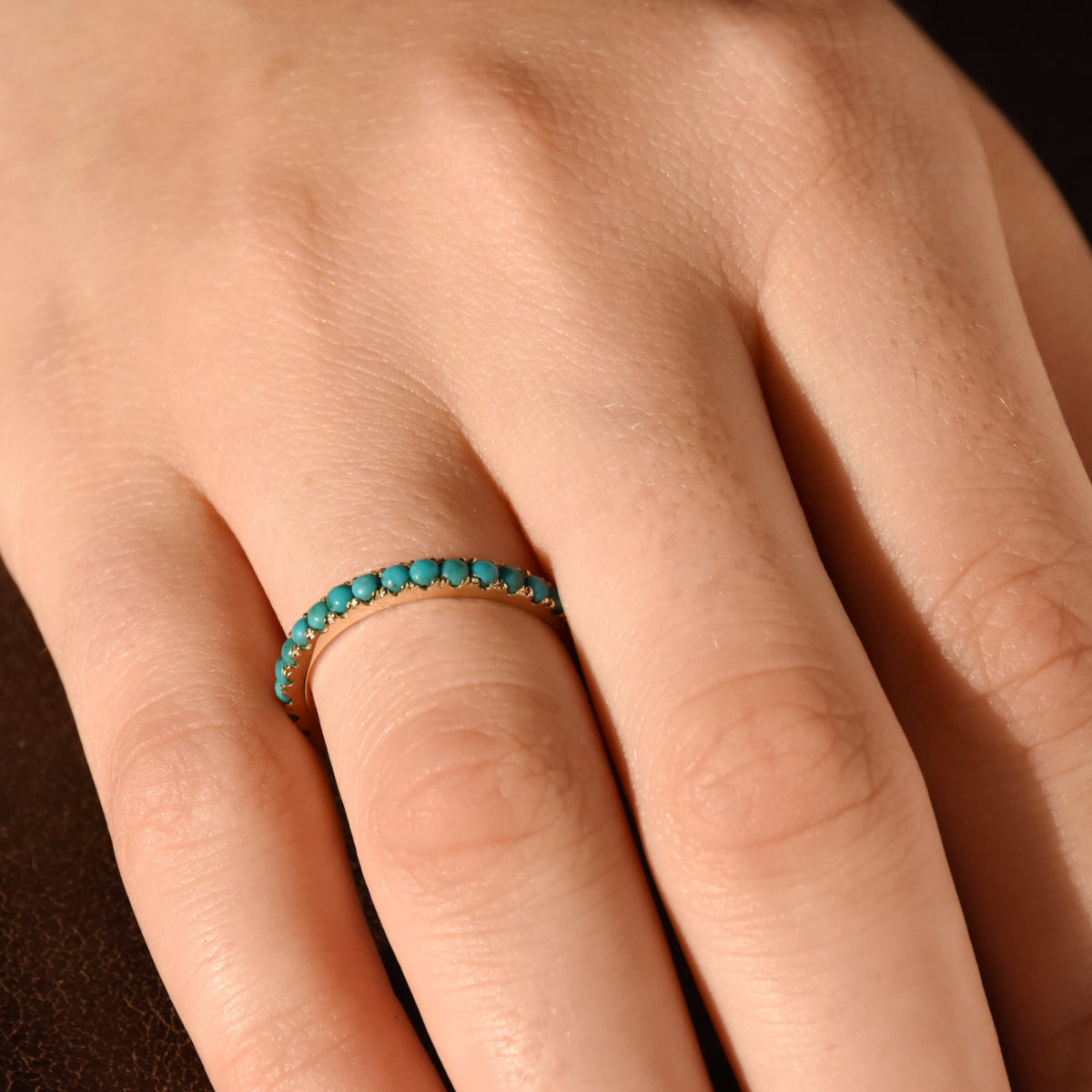 RG1811-1 Half eternity Turquoise ring