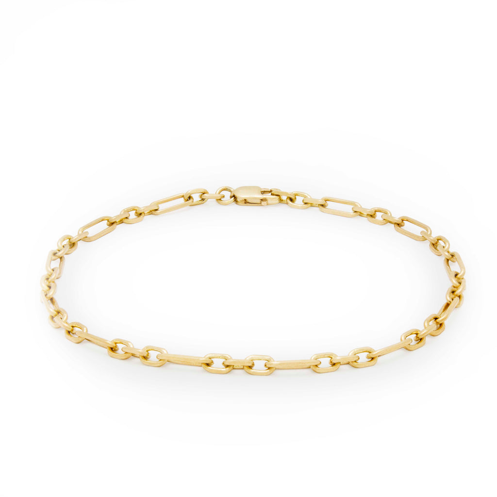 BG0003 Gold Oval Links Bracelet