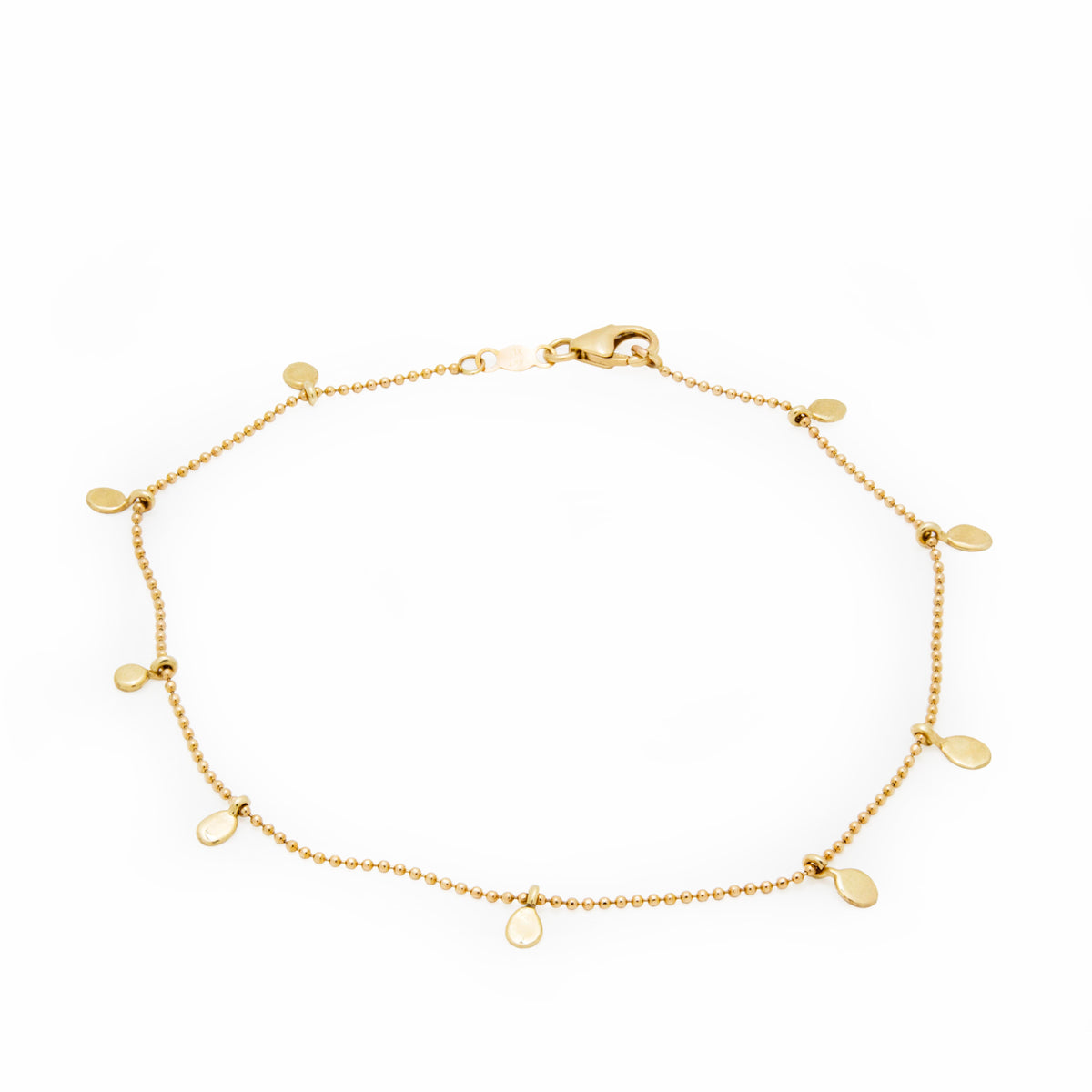 BG0005 Gold Leaves Station Bracelet