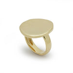 RG1084 Large Gold Ring with a Round Flat Top