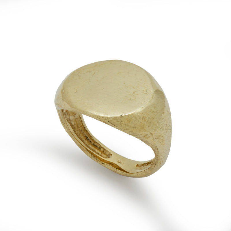 RG1477 Chunky Gold Ring with a Flat Top