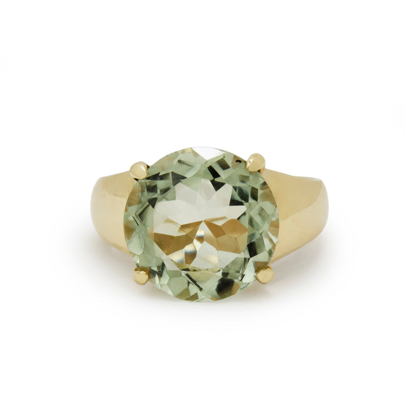 RG1782-2 Gold Estate Ring with Green Amethyst