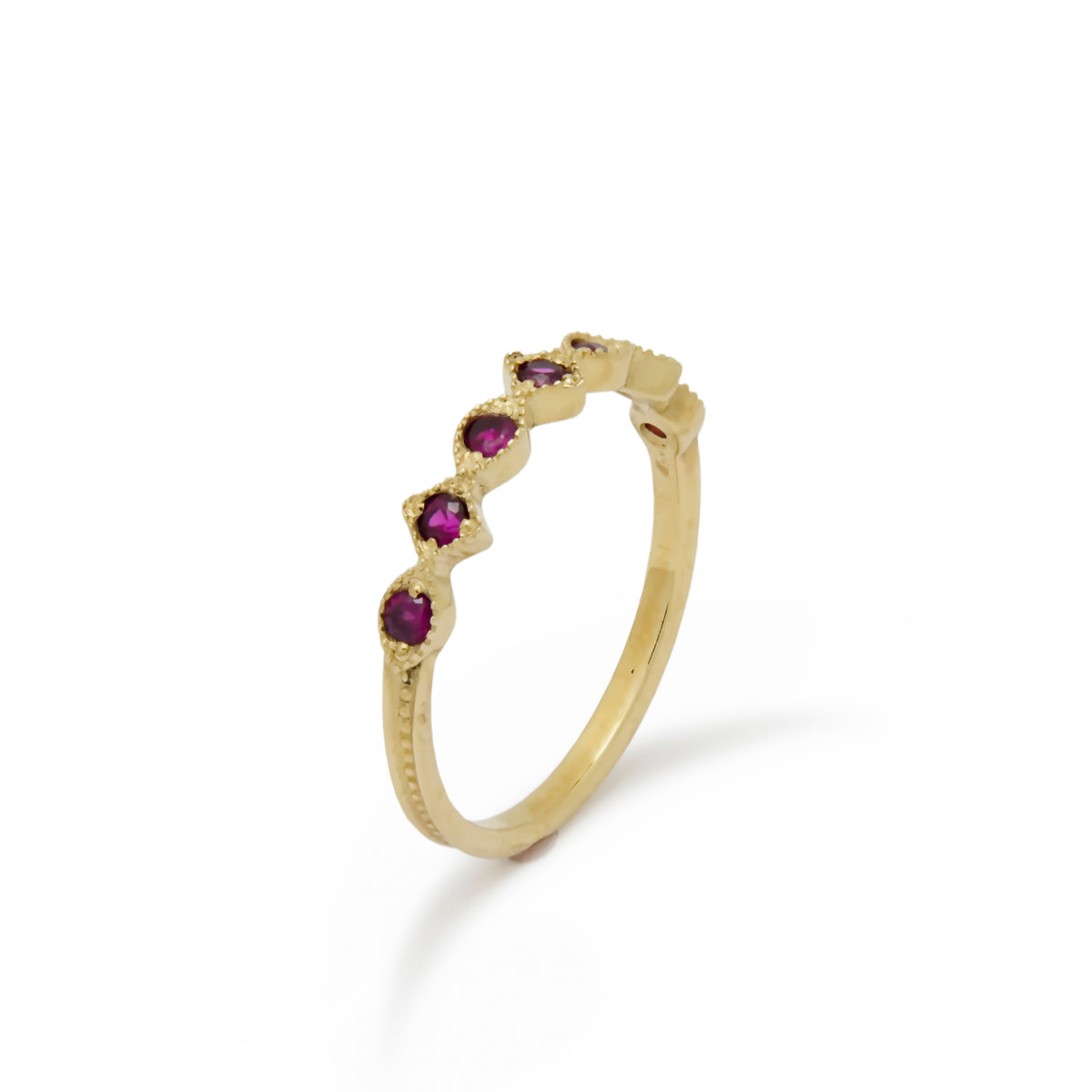 RG1813C Gold Ring set with Ruby Stones