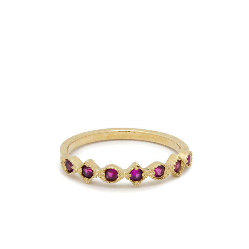 RG1813C Gold Ring set with Ruby Stones