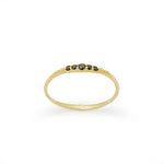 RG1902-2 Gold Skinny Ring with Black Diamonds