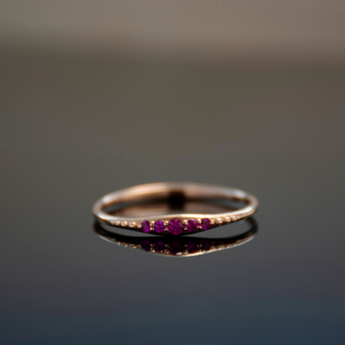 RG1902 Gold Skinny Ring with Ruby