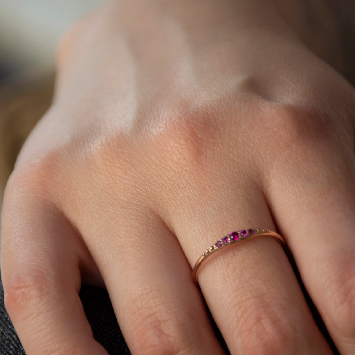 RG1902 Gold Skinny Ring with Ruby