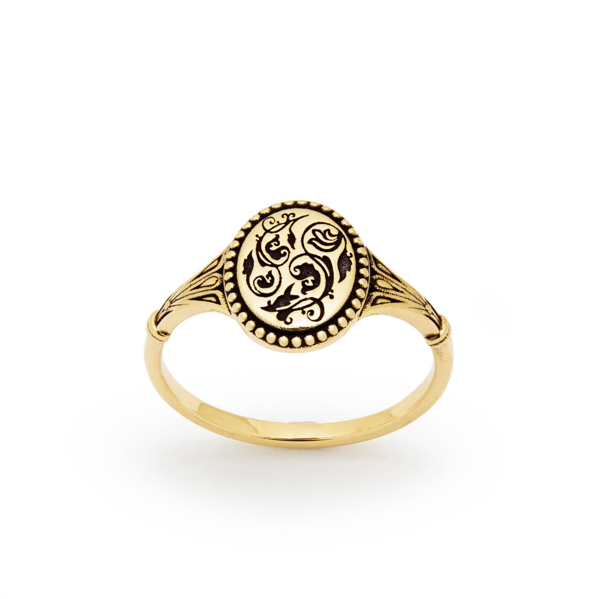 RG1931 Vintage-Inspired Ornate Gold Ring