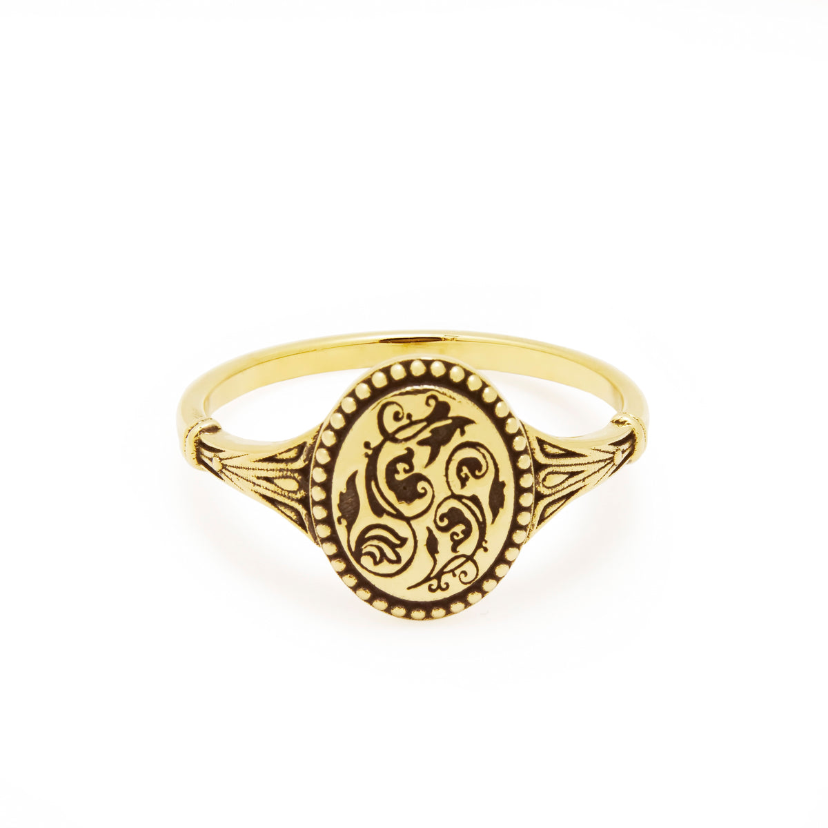 RG1931 Vintage-Inspired Ornate Gold Ring