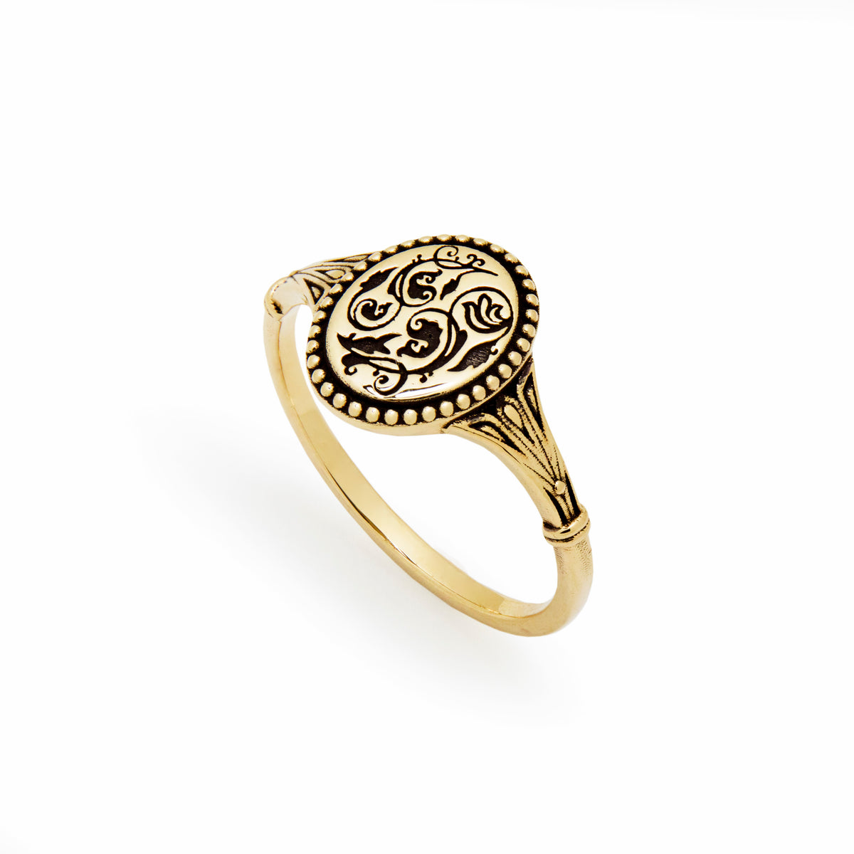 RG1931 Vintage-Inspired Ornate Gold Ring