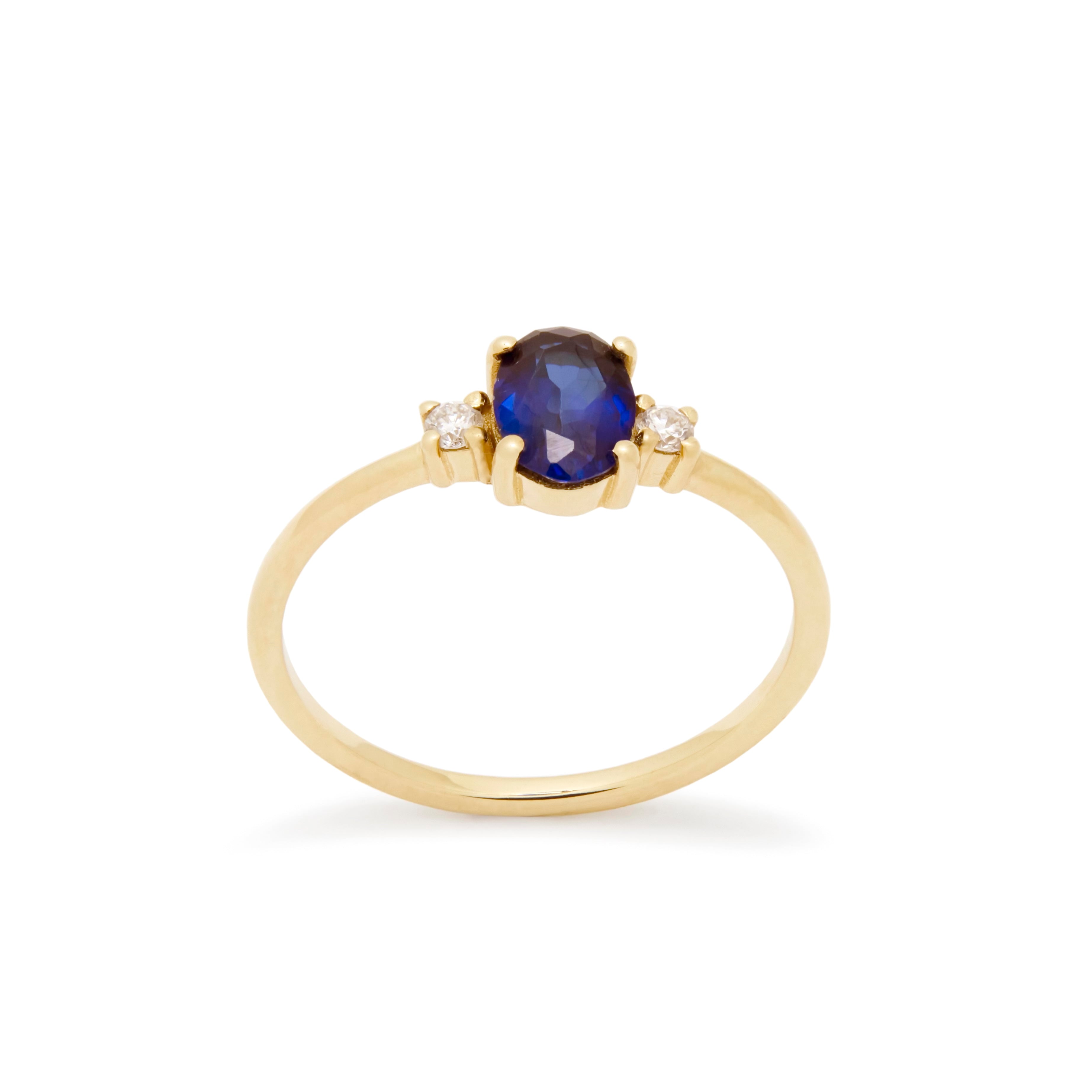RG1942 Beautiful Blue Sapphire And Diamond Engagement Ring For