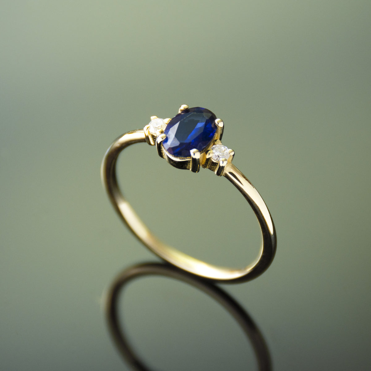 RG1942 Beautiful Blue Sapphire And Diamond Engagement Ring For Modern Bride, Sapphire Gold Ring