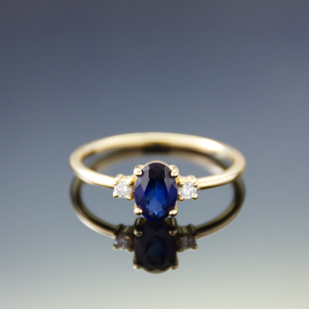 RG1942 Beautiful Blue Sapphire And Diamond Engagement Ring For Modern Bride, Sapphire Gold Ring