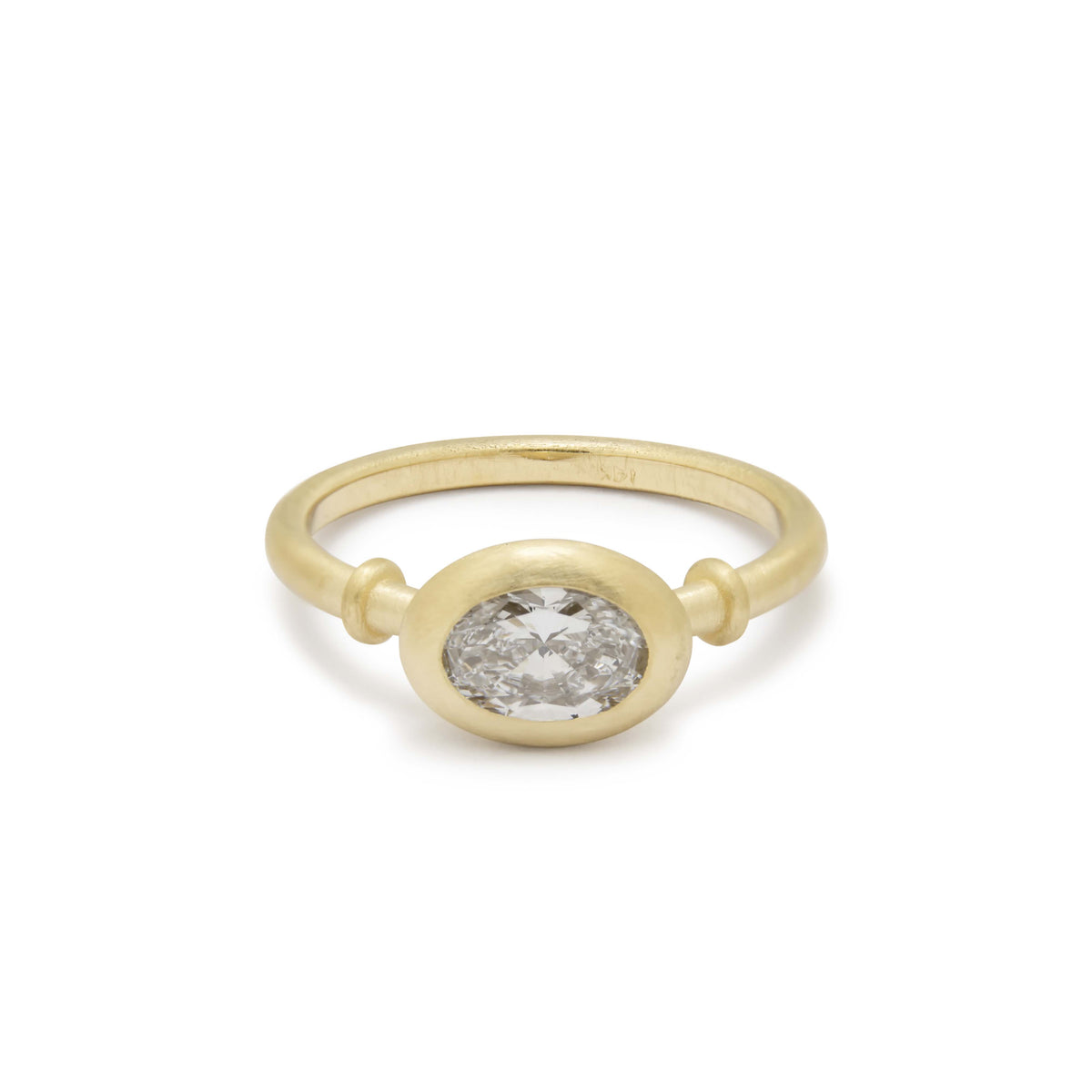 RG1970 Contemporary Oval Diamond Ring
