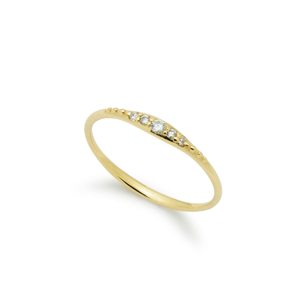 RG1902-1 Gold Skinny Ring with Diamonds