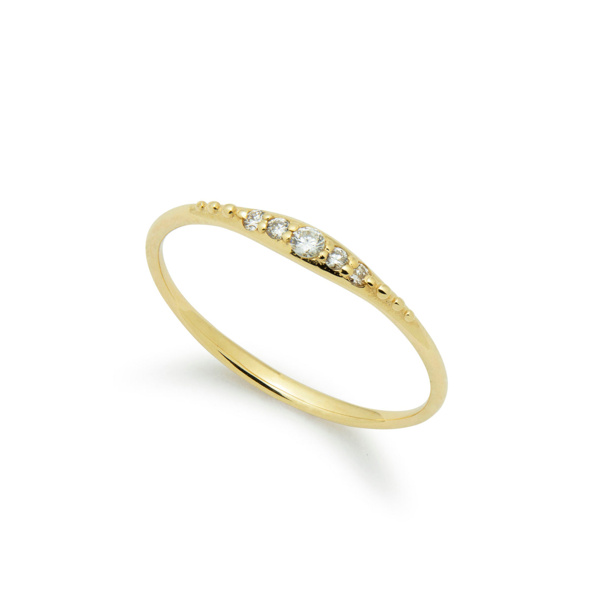 RG1902-1 Gold Skinny Ring with Diamonds