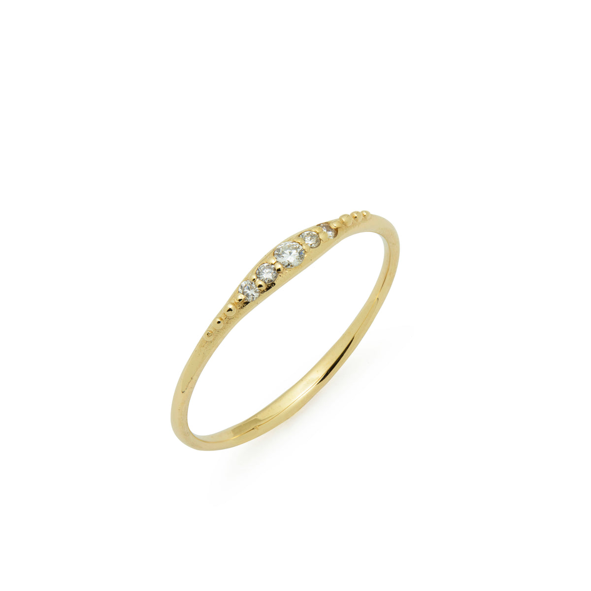 RG1902-1 Gold Skinny Ring with Diamonds