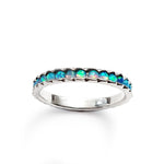 R0911S Silver Turquoise Stackable ring