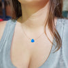 NG8962 Gold Necklace with Opal Heart Pendant