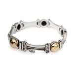 B0645GD Silver and Gold Dome bracelet