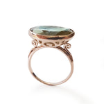 RG1502-2 Rose Gold Victorian Ring with Labradorite