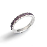 R0911S Silver and Amethyst Stacking Ring