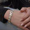 B6603 Two Tone Ethnic Bracelet with Colorful Stones