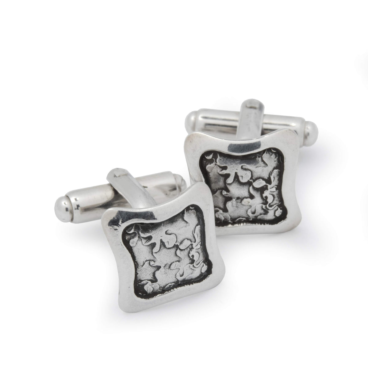 C5011 Organic Silver cufflinks