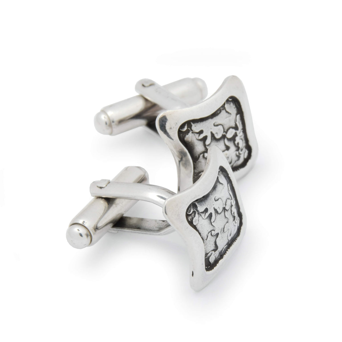 C5011 Organic Silver cufflinks