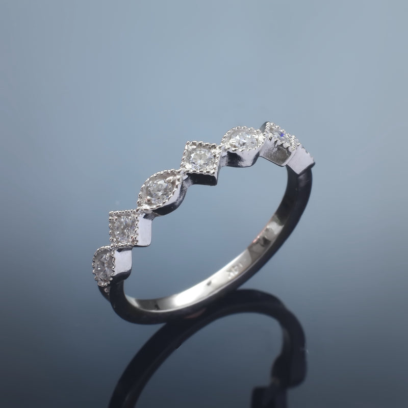 RG1813M White gold and Moissanite engagement ring