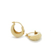 EG0375 Hammered Gold Hoop Earrings