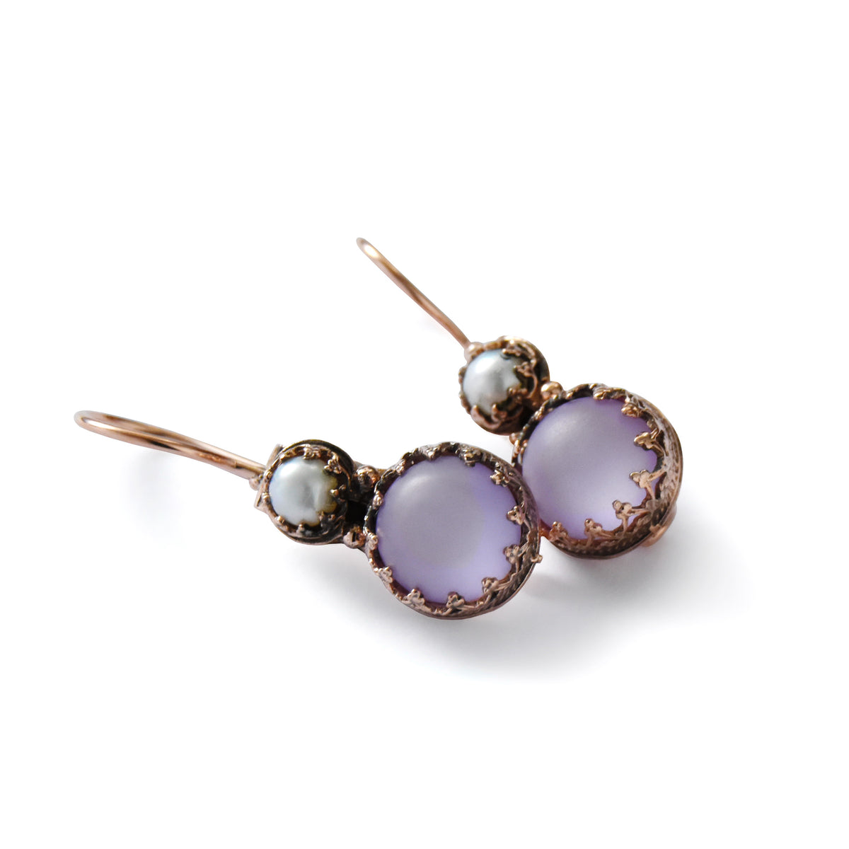 RG1131 Purple stone and Pearls Majestic ring