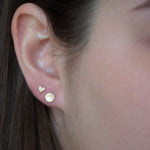 EG2208 Gold Heart Stud Earrings