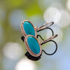 EG2218-3 Oval Gold Earrings with Turquoise