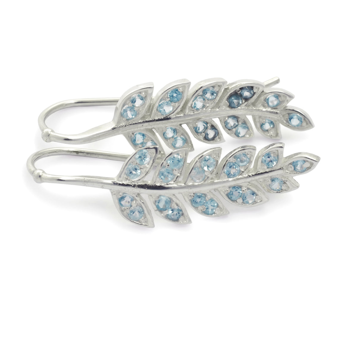 RG1835 White gold and Topaz leaf ring