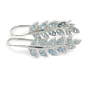 NG4754-2 White gold and Topaz leaf pendant necklace